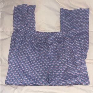 Vineyard Vines Blue and Pink Whale Print Pajama Pants size large